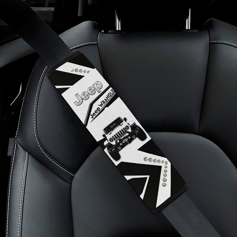 White Jeep Car Seat Belt Cover Custom Car Accessories Nearkii