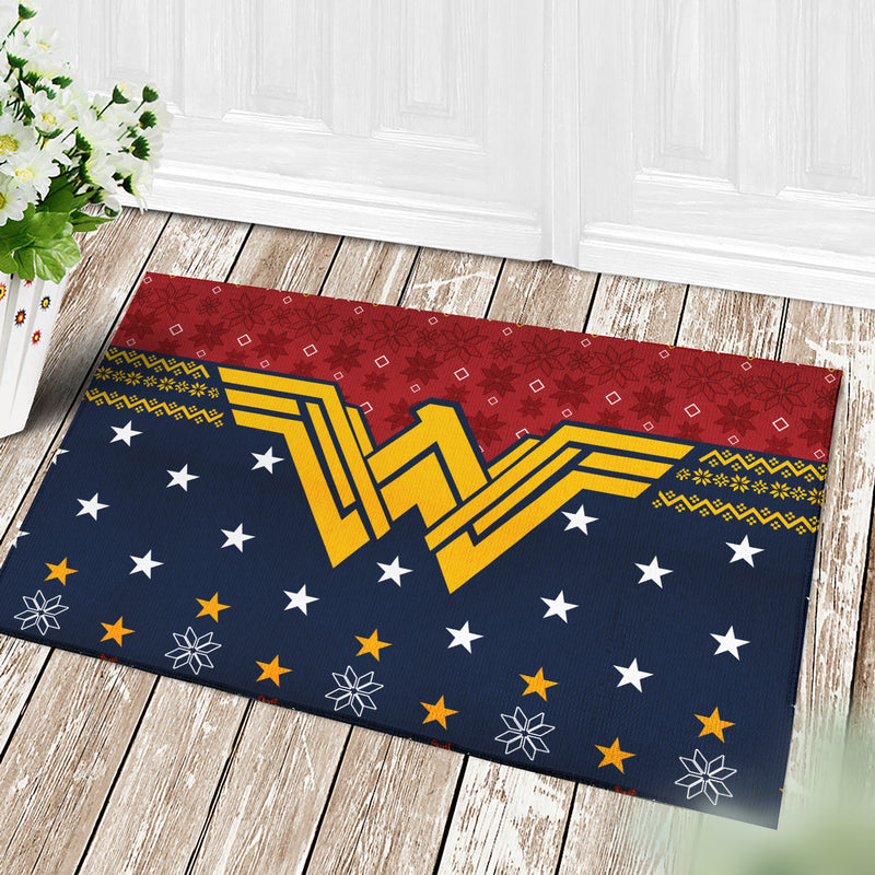 Premium Wonder Woman Christmas Doormat Home Decor Nearkii