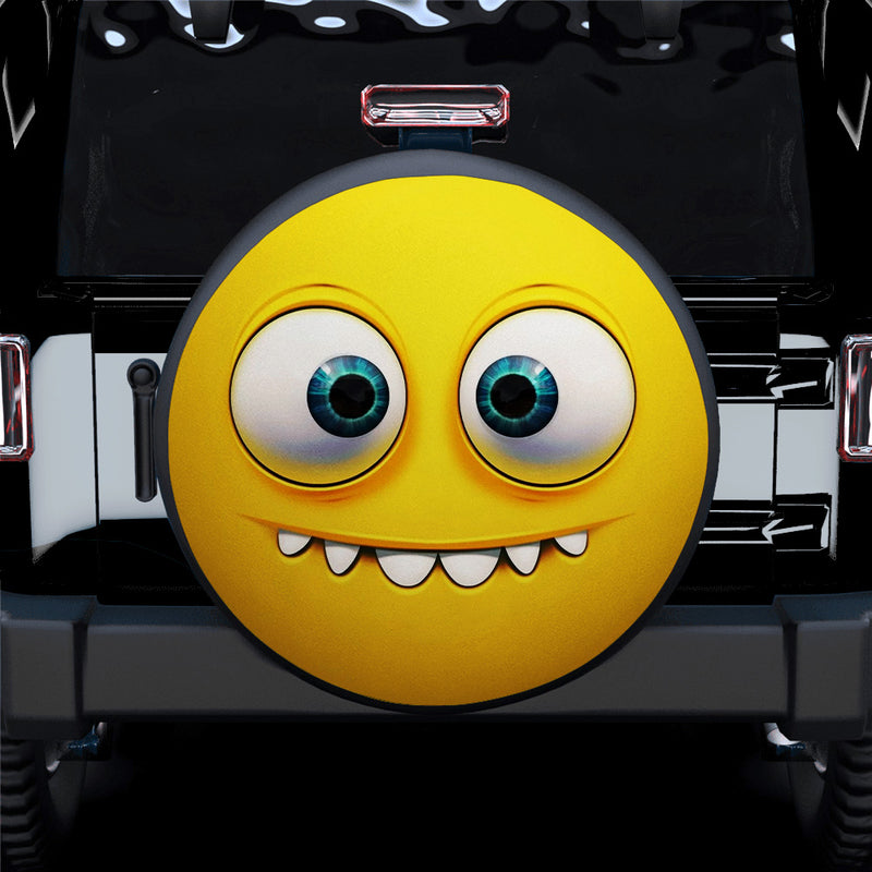 Yellow Cartoon Funny Face Car Spare Tire Covers Gift For Campers Nearkii