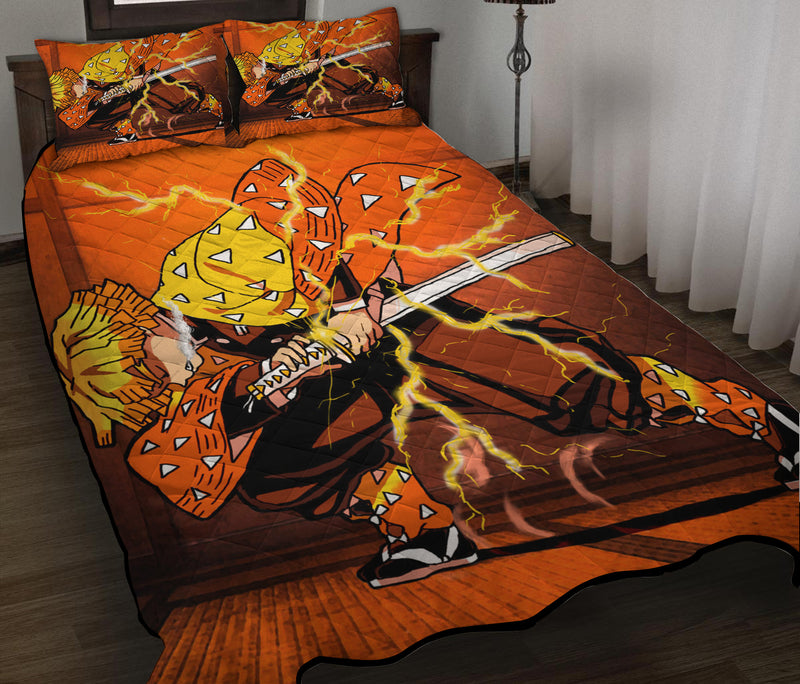 Zenitsu Demon Slayer Quilt Bed Sets Nearkii