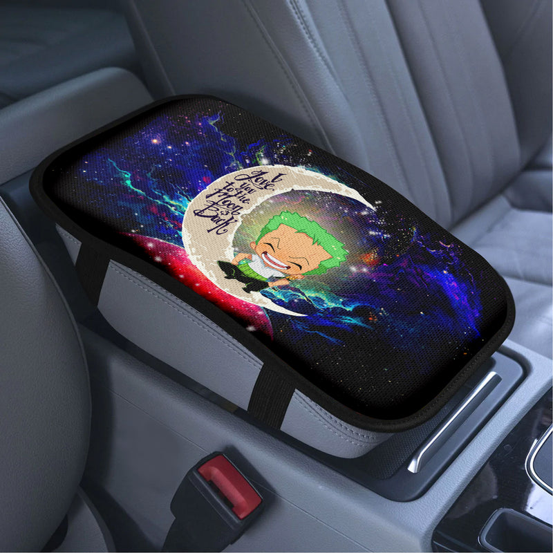 Zoro One Piece Love To Moon Back Galaxy Premium Custom Armrest Center Console Cover Car Accessories Nearkii