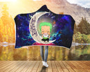 Zoro One Piece Love You To The Moon Galaxy Economy Hooded Blanket Nearkii