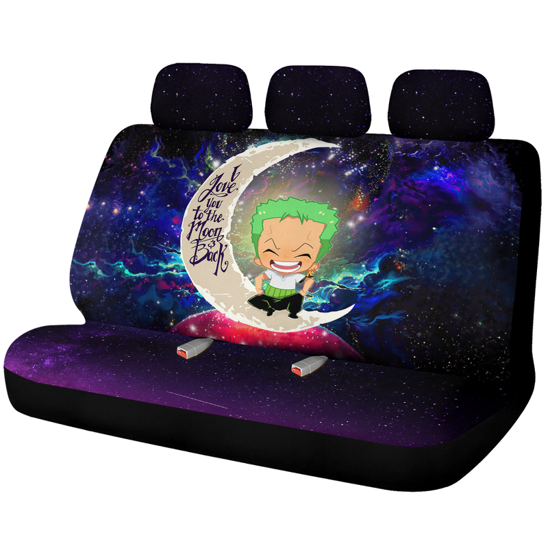 Zoro One Piece Love You To The Moon Galaxy Premium Custom Car Back Seat Covers Decor Protectors Nearkii