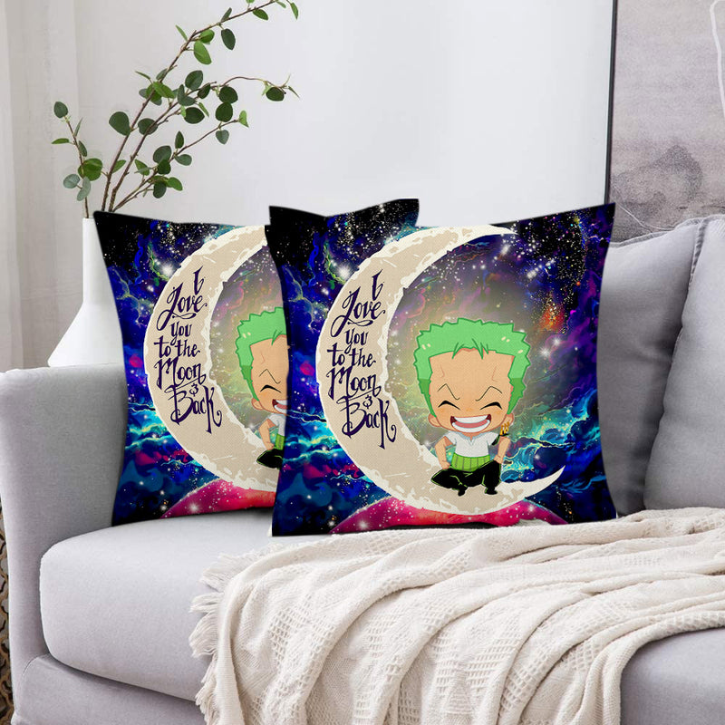 Zoro One Piece Love You To The Moon Galaxy Pillowcase Room Decor Nearkii