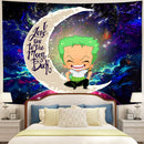Zoro One Piece Moon And Back Galaxy Tapestry Room Decor Nearkii