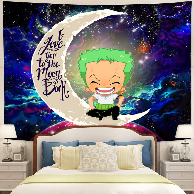 Zoro One Piece Moon And Back Galaxy Tapestry Room Decor Nearkii