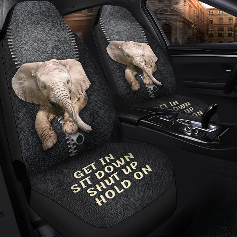 Get In Sit Down Baby Elephant Premium Custom Car Seat Covers Decor Protectors Nearkii