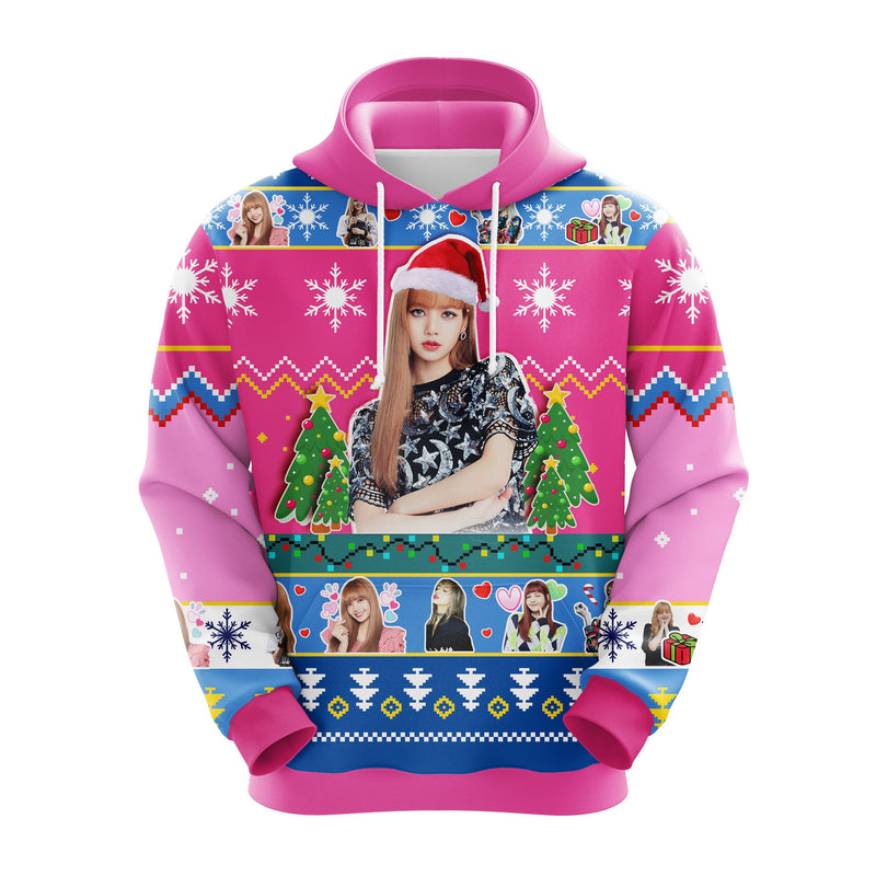 Lisa Blackpink Christmas Cute Noel Mc Ugly Hoodie Amazing Gift Idea Thanksgiving Gift Nearkii