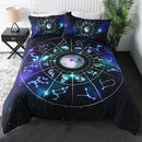 Astrology Moon And Stars Bedding Set Duvet Cover And 2 Pillowcases Nearkii