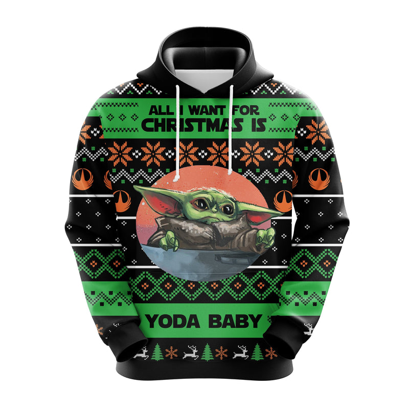 Baby Yoda Christmas Cute Noel Mc Ugly Hoodie Amazing Gift Idea Thanksgiving Gift Nearkii