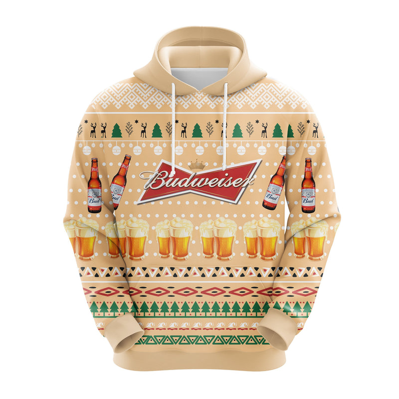 Budweiser Beer Christmas Cute Noel Mc Ugly Hoodie Amazing Gift Idea Thanksgiving Gift Nearkii