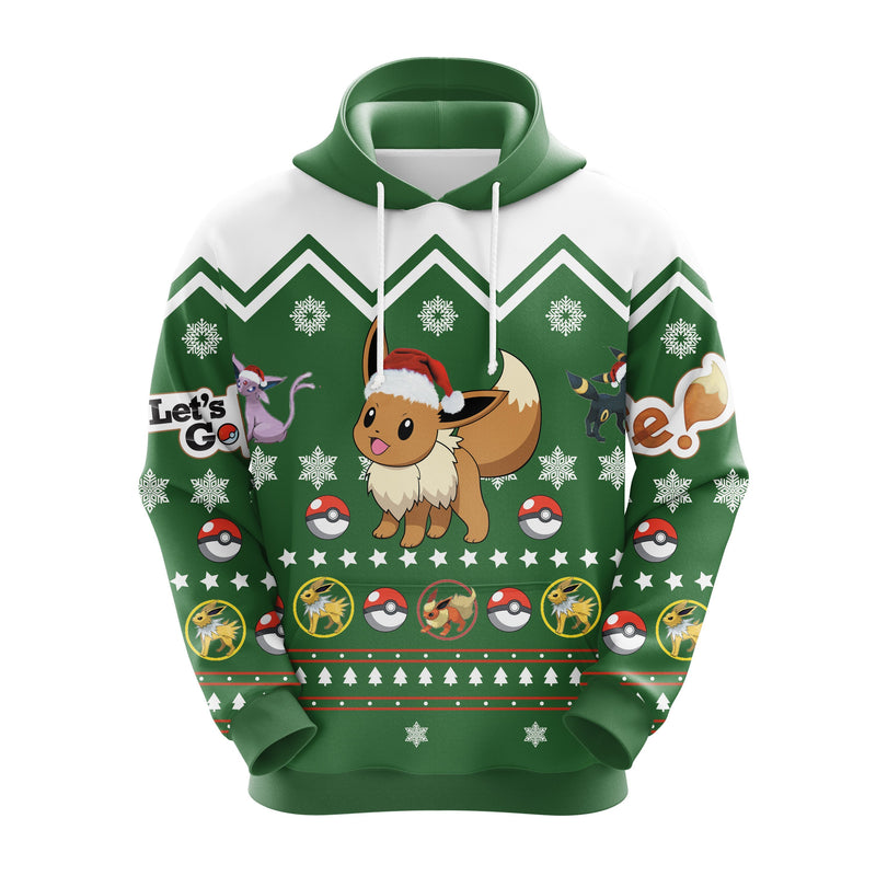 Eevee Pokemon Christmas Cute Noel Mc Ugly Hoodie Amazing Gift Idea Thanksgiving Gift Nearkii