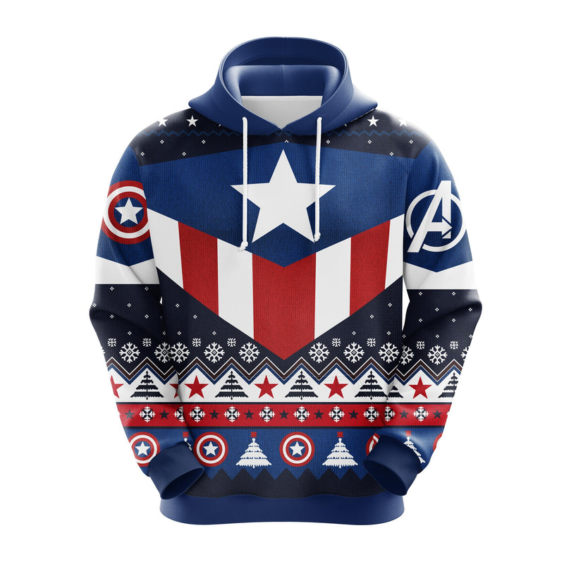 Captain America Christmas Cute Noel Mc Ugly Hoodie Amazing Gift Idea Thanksgiving Gift Nearkii