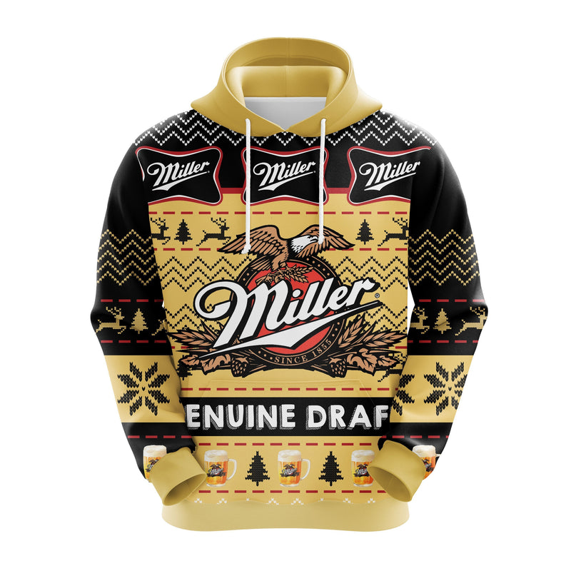 Miller Genuine Draft Christmas Cute Noel Mc Ugly Hoodie Amazing Gift Idea Thanksgiving Gift Nearkii