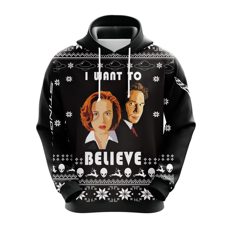 I Want To Believe Christmas Cute Noel Mc Ugly Hoodie Amazing Gift Idea Thanksgiving Gift Nearkii