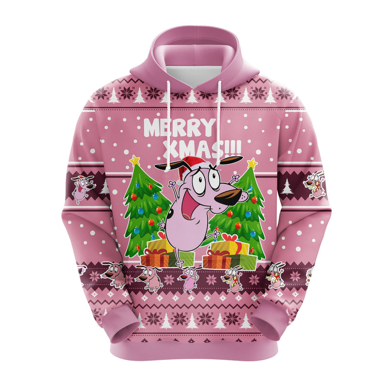 Courage The Cowardly Dog Christmas Cute Noel Mc Ugly Hoodie Amazing Gift Idea Thanksgiving Gift Nearkii