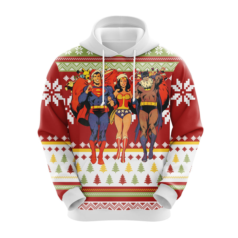 Products Superman Batman Wonder Woman Christmas Cute Noel Mc Ugly Hoodie Amazing Gift Idea Thanksgiving Gift Nearkii