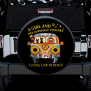 A Boho Girl And Her Doberman Pinscher Jeep Car Spare Tire Covers Gift For Campers Nearkii
