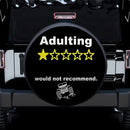 Funny Adulting Rating Jeep Car Spare Tire Cover