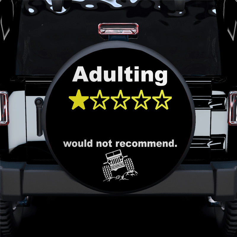 Funny Adulting Rating Jeep Car Spare Tire Covers Gift For Campers