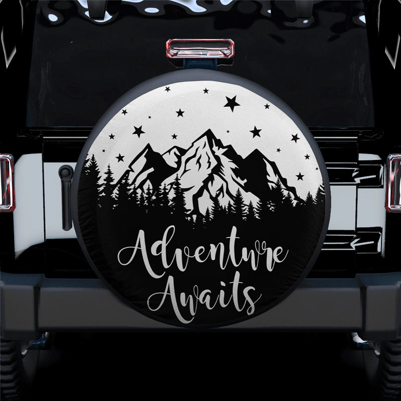 Adventure Awaits Car Spare Tire Cover Gift For Campers Nearkii
