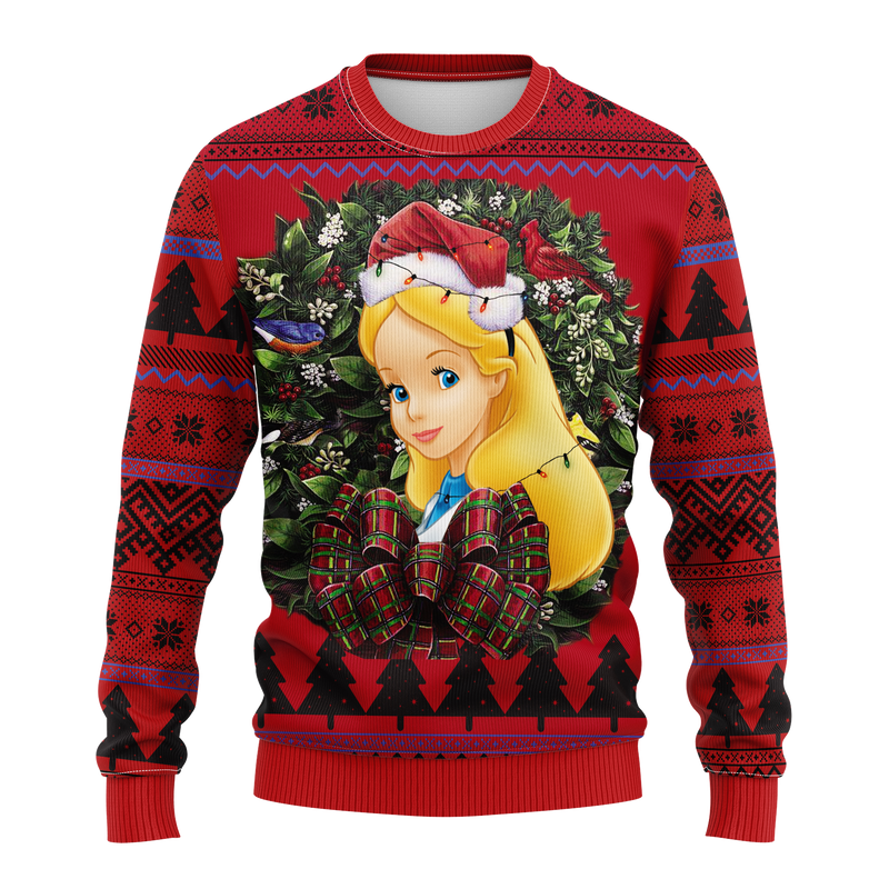 Alice In Wonderland Noel Mc Ugly Christmas Sweater Thanksgiving Gift Nearkii