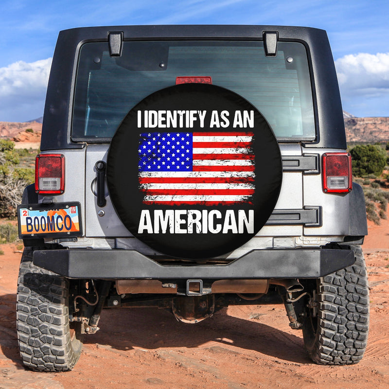 I Identify As An American Jeep Car Spare Tire Cover Gift For Campers Nearkii