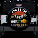 And So The Aventure Begins Jeep Car Spare Tire Covers Gift For Campers Nearkii