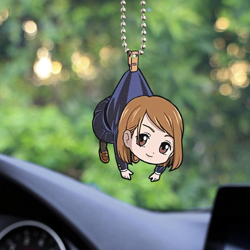 Anime Girl Nobara Jujutsu Kaisen Car Ornament Custom Car Accessories Decorations