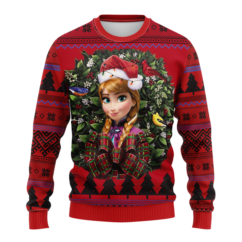 Anna Frozen Princess Noel Mc Ugly Christmas Sweater Thanksgiving Gift Nearkii