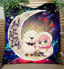 Anya Spy x Family Dog Love You To The Moon Galaxy Quilt Blanket Nearkii