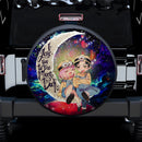 Anya x Damian Anime Couple Love You To The Moon Galaxy Car Spare Tire Covers Gift For Campers Nearkii