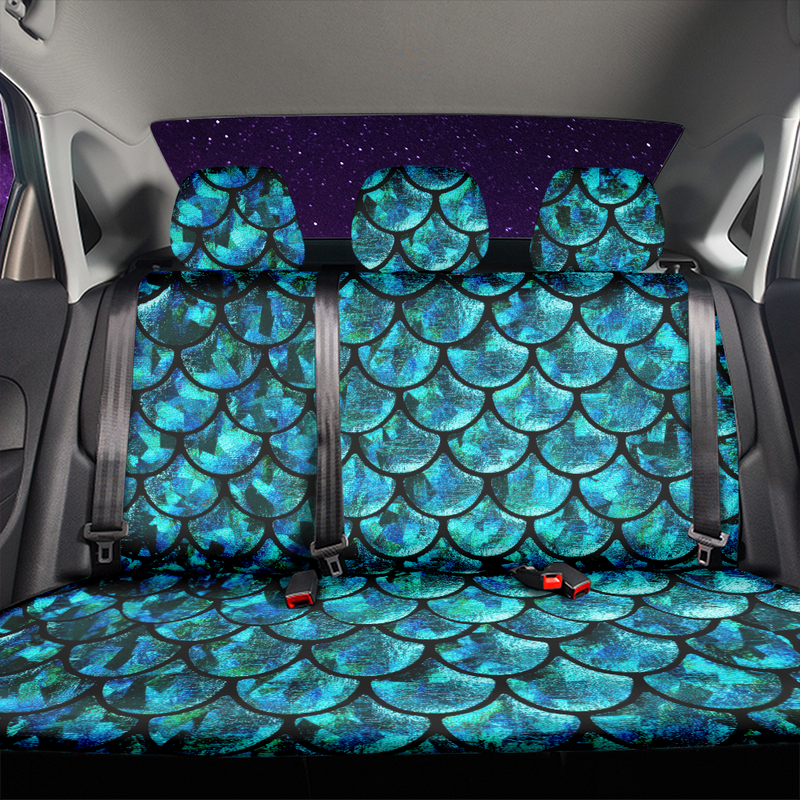 Ariel Pattern Car Back Seat Covers Decor Protectors Nearkii