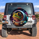 Astronaut Frog Jeep Car Spare Tire Cover