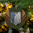 Attack On Titans Green Logo Mica Ornament Perfect Gift For Holiday Nearkii