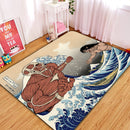 Attack On Titans The Great Wave Japan Anime Rectangular Area Rug