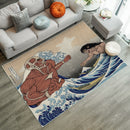 Attack On Titans The Great Wave Japan Anime Rectangular Area Rug