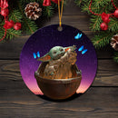 Baby Yoda Galaxy Butterfly Mica Ornament Perfect Gift For Holiday Nearkii