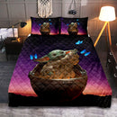 Baby Yoda Galaxy Butterfly Quilt Bed Sets Nearkii