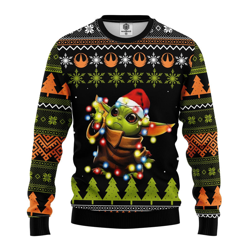 Baby Yoda 3D 2021 Ugly Christmas Sweater Amazing Gift Idea Thanksgiving Gift Nearkii