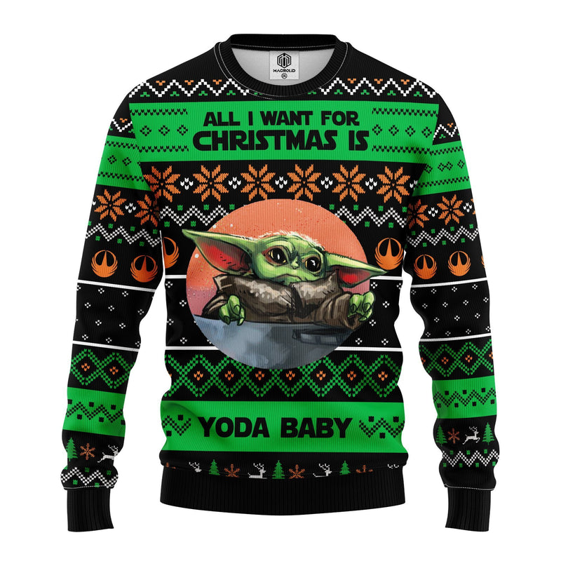 All Want Baby Yoda Noel Ugly Christmas Sweater Amazing Gift Idea Thanksgiving Gift Nearkii