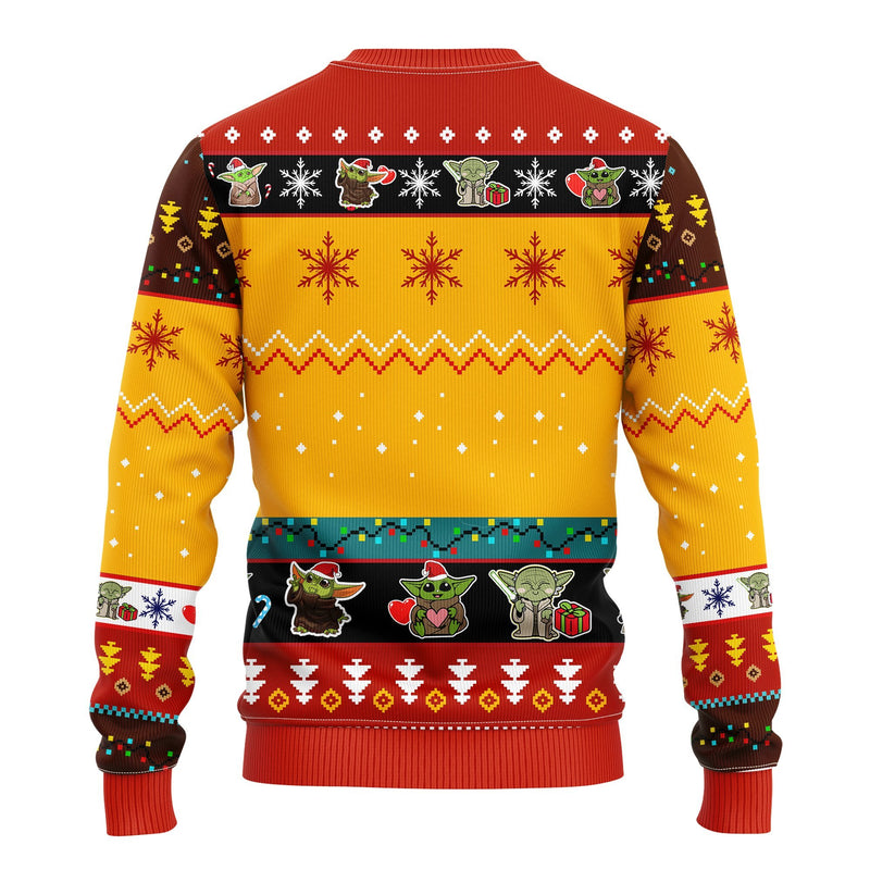 Baby Yoda Cute Ugly Christmas Sweater Yellow 1 Amazing Gift Idea Thanksgiving Gift Nearkii