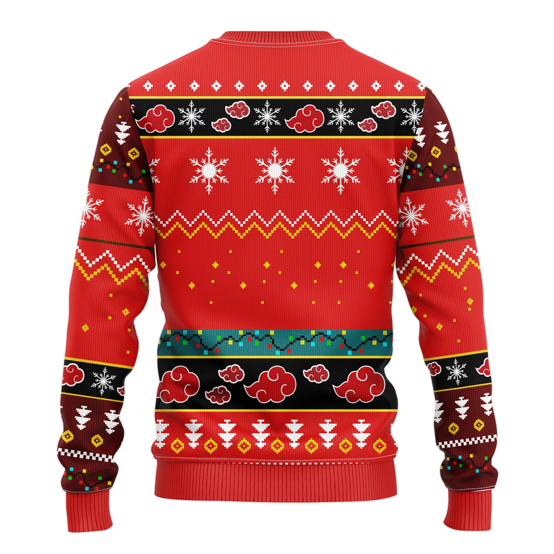 Akatsuki Naruto Anime Ugly Christmas Sweater Red Amazing Gift Idea Thanksgiving Gift Nearkii