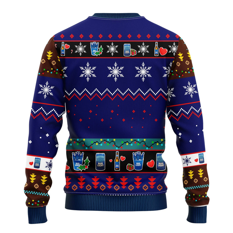 Bud Light Ugly Christmas Sweater Blue 1 Amazing Gift Idea Thanksgiving Gift Nearkii