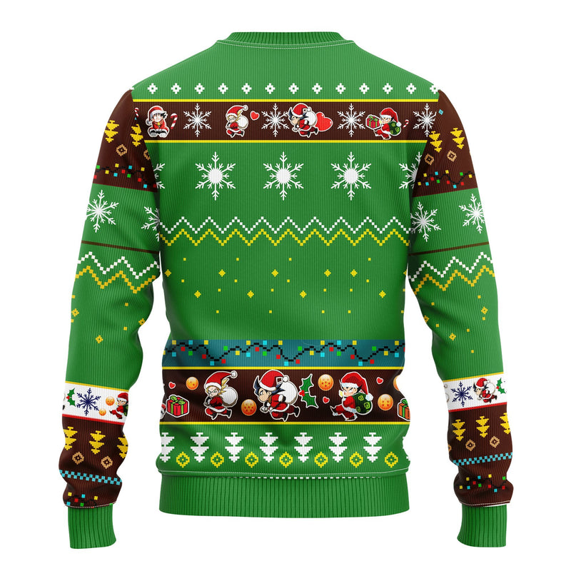 Dragon Ball Anime Ugly Christmas Sweater Green 1 Amazing Gift Idea Thanksgiving Gift Nearkii