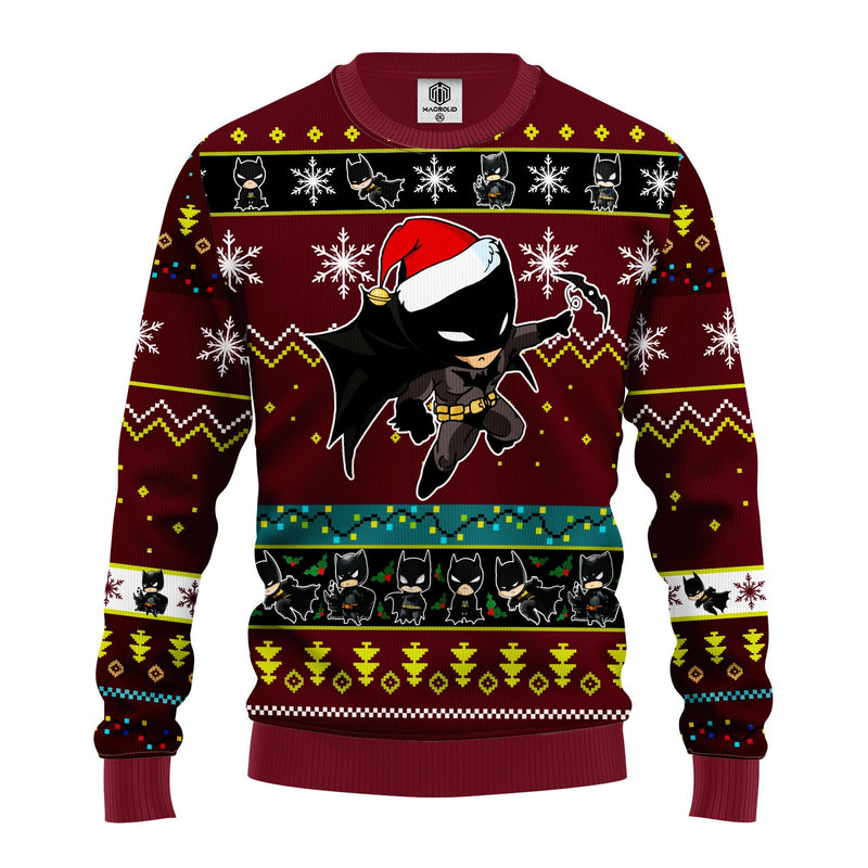 Batman Ugly Christmas Sweater Red Brown Amazing Gift Idea Thanksgiving Gift Nearkii