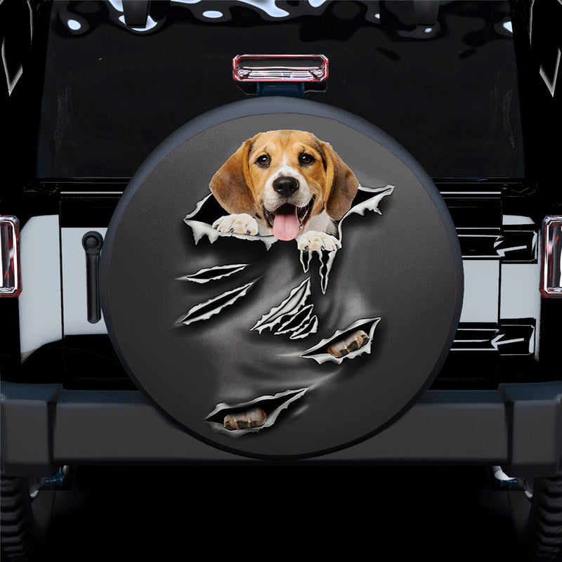 Dog Beagle Hanging Jeep Car Spare Tire Covers Gift For Campers