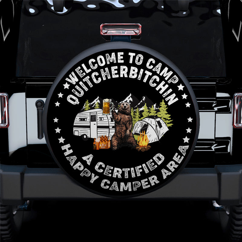 Bear Welcome To Camp Quitcherbitchin Car Spare Tire Covers Gift For Campers Nearkii