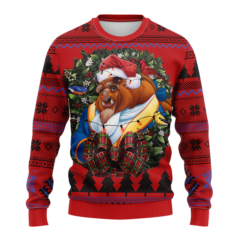 Beauty And The Beast Noel Mc Ugly Christmas Sweater Thanksgiving Gift Nearkii