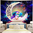 Beauty Unicorn Love You To The Moon Galaxy Tapestry Room Decor Nearkii